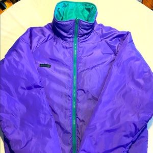 Vintage Columbia Ski Jacket Teal Purple Reversible